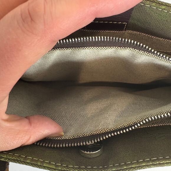 Dooney & Bourke - East/West Donegal Crest Tote Handbag  - Green/Brown - Picture 7 of 9